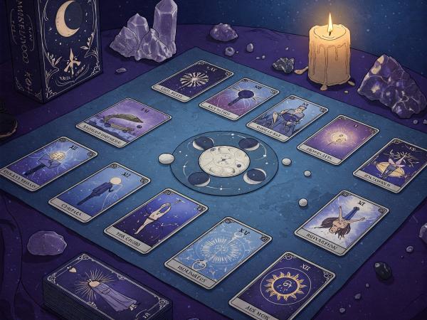 New Moon Tarot Spread: Setting Intentions and Manifesting with the Cards photo New Moon Tarot Spread: Setting Intentions and Manifesting with the Cards photo