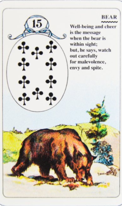 Bear lenormand card from the Lenormand Card Deck