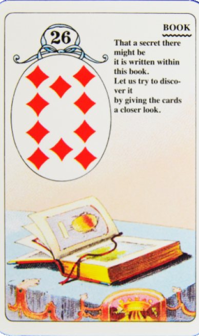 Book lenormand card from the Lenormand Card Deck