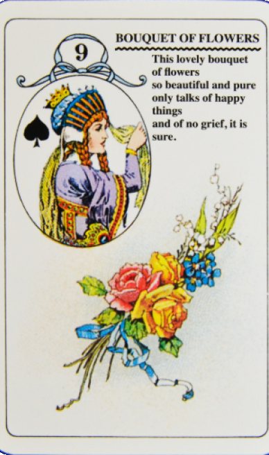 Bouquet lenormand card from the Lenormand Card Deck