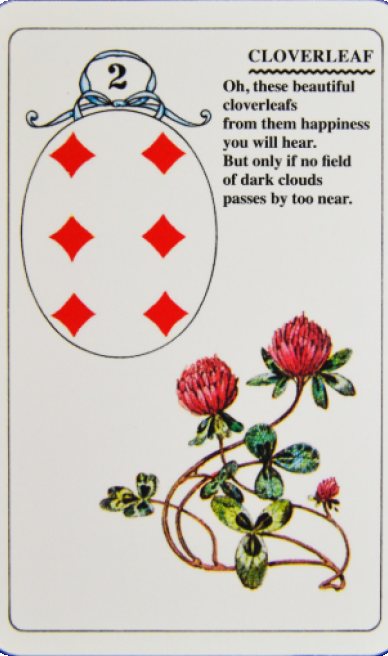 Cloverleaf lenormand card from the Lenormand Card Deck