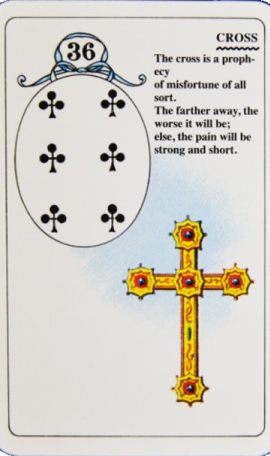 Cross lenormand card from the Lenormand Card Deck