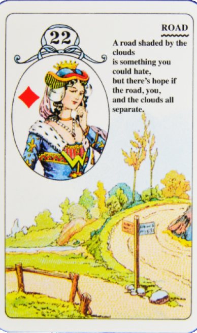 Crossroads lenormand card from the Lenormand Card Deck