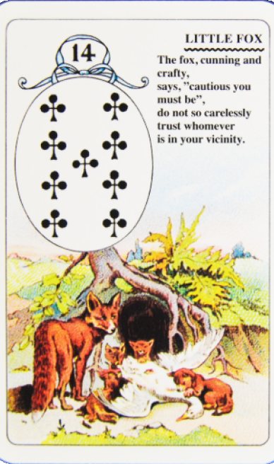 Fox lenormand card from the Lenormand Card Deck