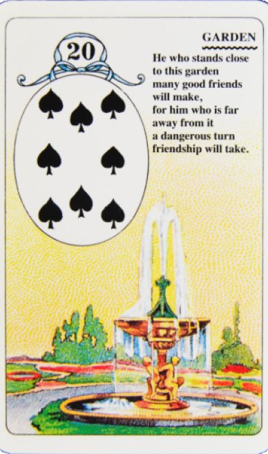Garden lenormand card from the Lenormand Card Deck