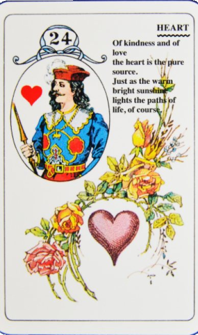 Heart lenormand card from the Lenormand Card Deck