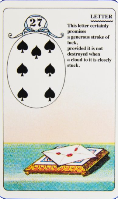 Letter lenormand card from the Lenormand Card Deck