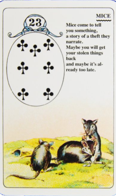 Mice lenormand card from the Lenormand Card Deck