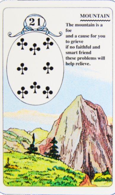 Mountain lenormand card from the Lenormand Card Deck