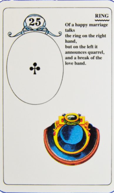 Ring lenormand card from the Lenormand Card Deck