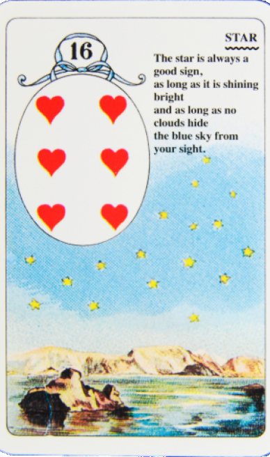 Stars lenormand card from the Lenormand Card Deck
