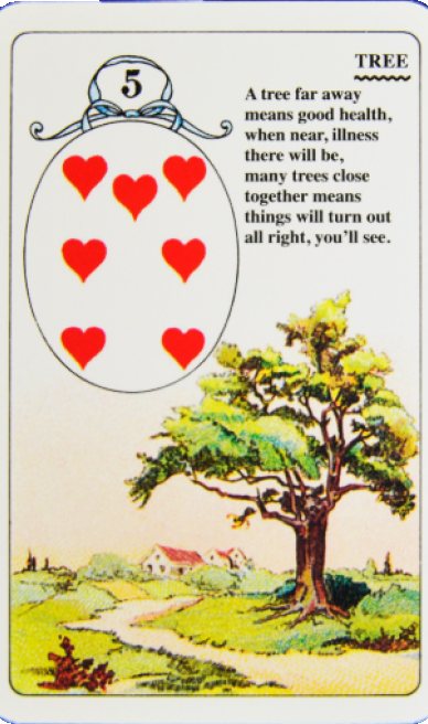 Tree lenormand card from the Lenormand Card Deck