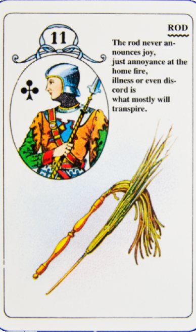 Whip lenormand card from the Lenormand Card Deck