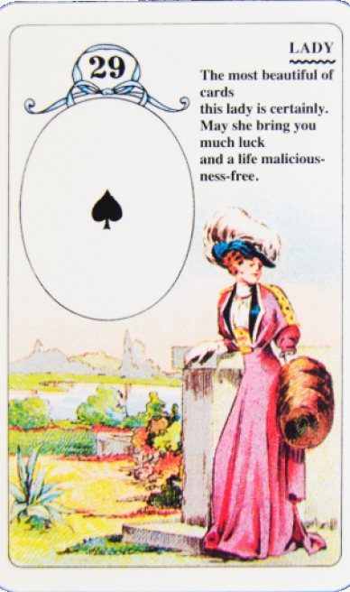 Woman lenormand card from the Lenormand Card Deck